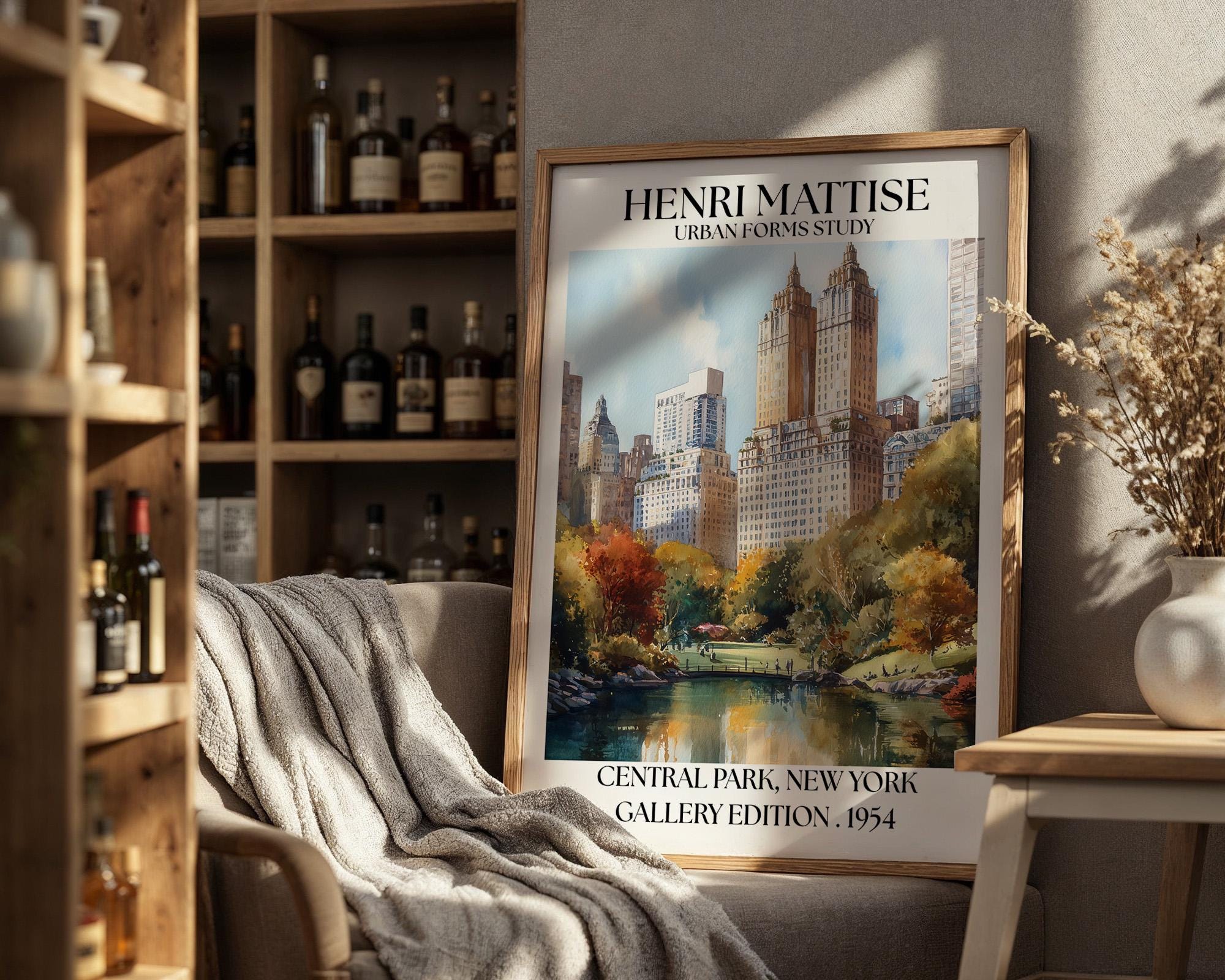 Henri Mattise Central Park Poster - New York Travel Wall Art