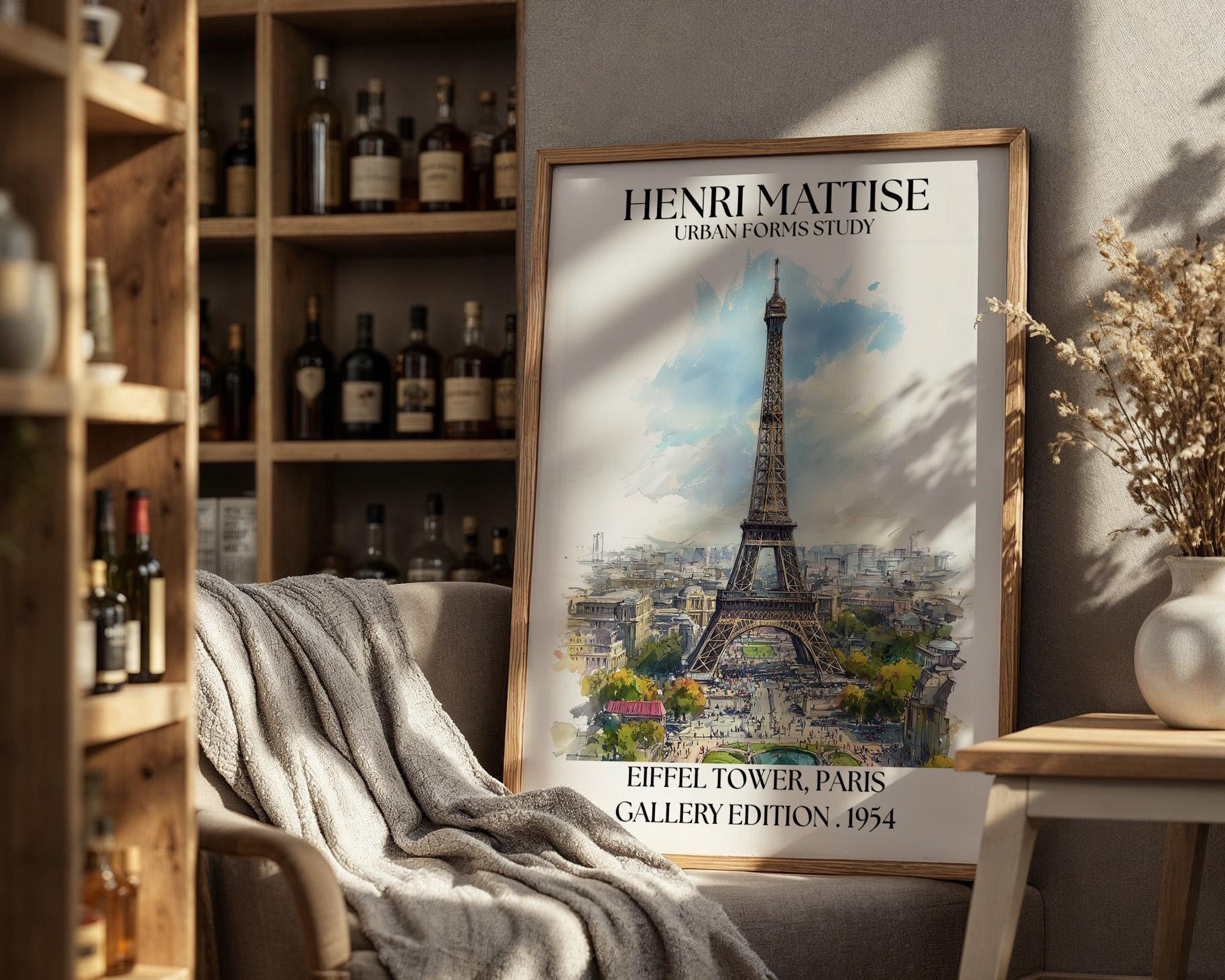 Henri Mattise Eiffel Tower Poster - Paris Travel Wall Art