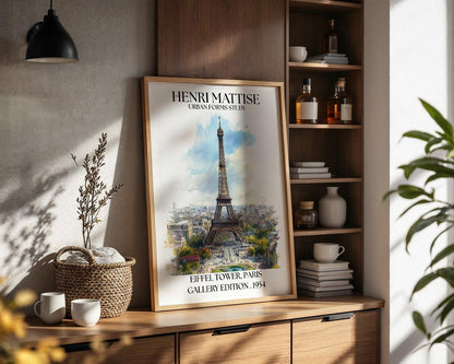 Henri Mattise Eiffel Tower Poster - Paris Travel Wall Art