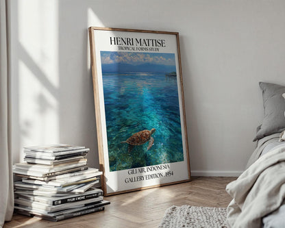 Henri Mattise Gili Air Poster - Bali Indonesia Tropical Island Wall Art
