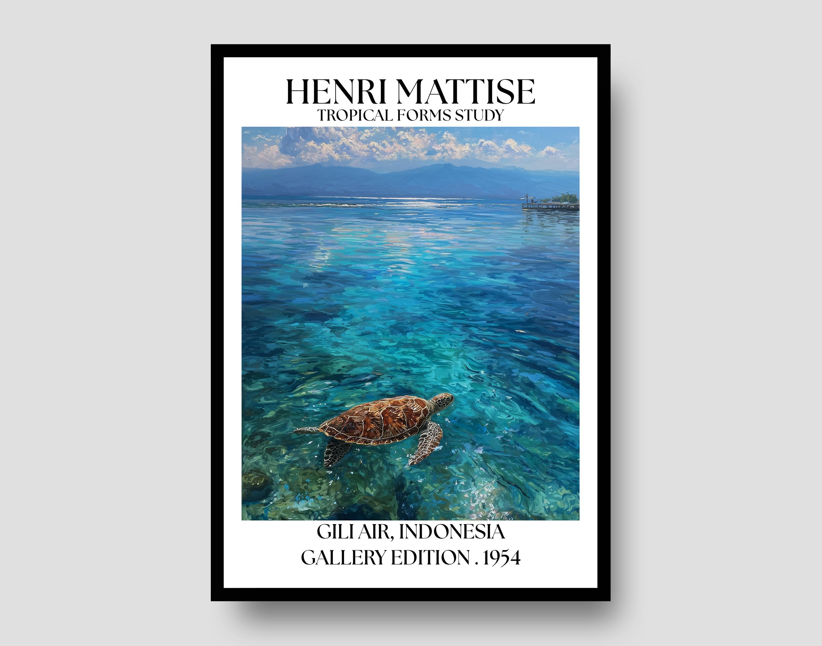 Henri Mattise Gili Air Poster - Bali Indonesia Tropical Island Wall Art