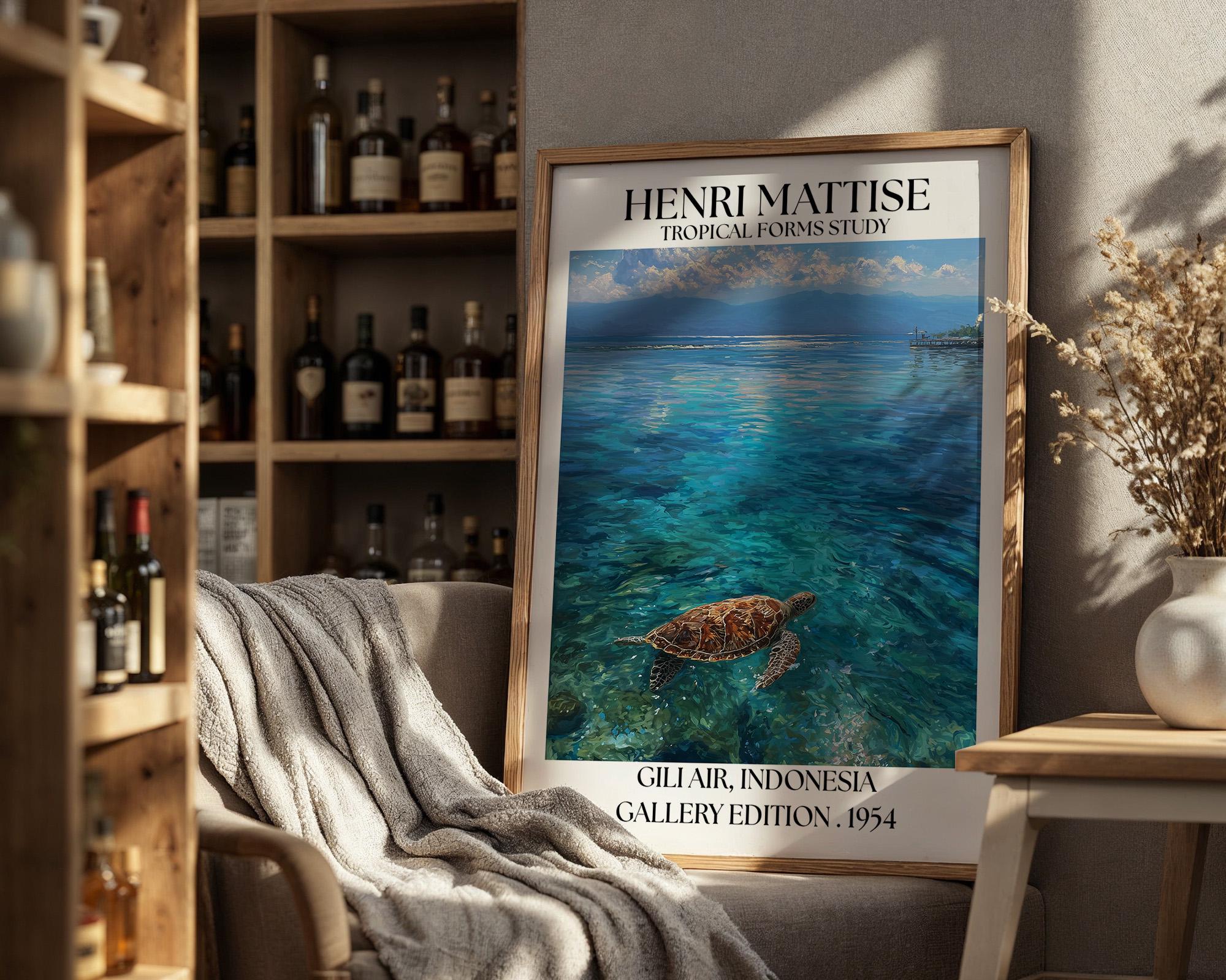 Henri Mattise Gili Air Poster - Bali Indonesia Tropical Island Wall Art