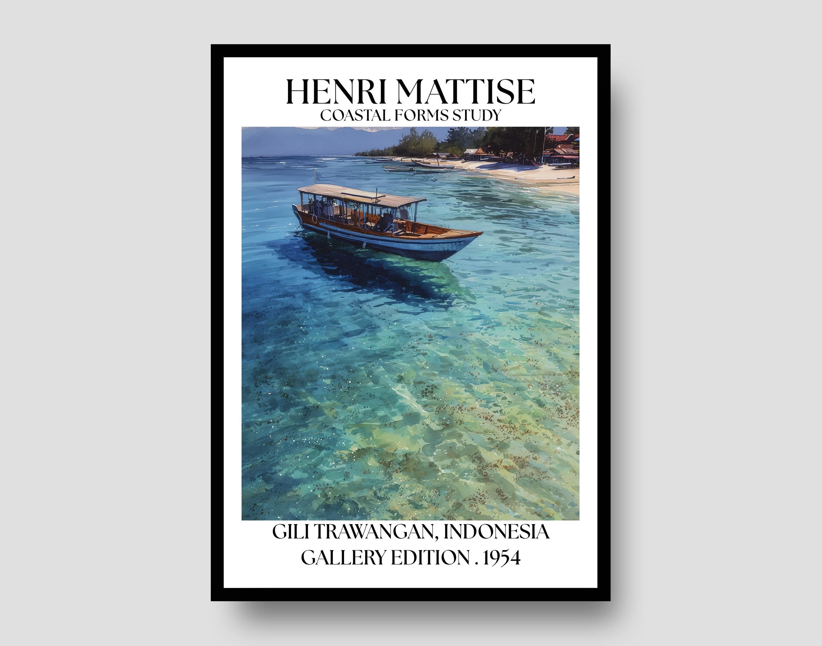 Henri Mattise Gili Trawangan Poster - Bali Travel Wall Art Print