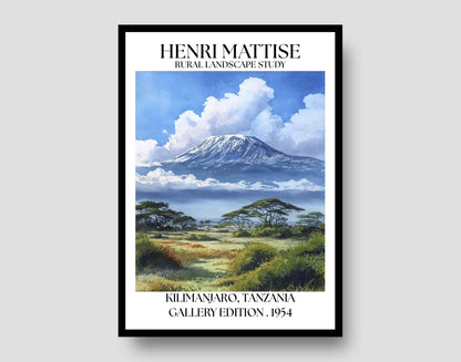 Henri Mattise Kilimanjaro Poster - Kilimanjaro Travel Wall Art Print