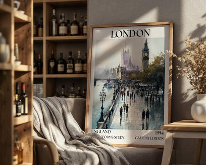 London Henri Mattise Poster - Big Ben Watercolour Print
