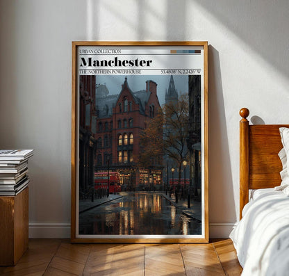 Manchester Poster - UK Travel Wall Art - Manchester Print