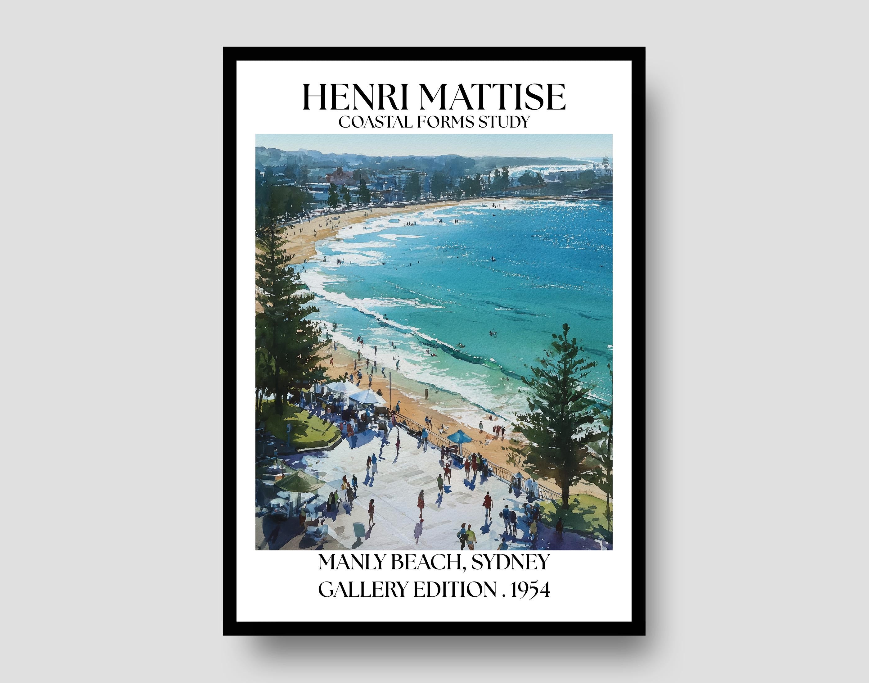 Henri Mattise Manly Beach Poster - Sydney Travel Wall Art