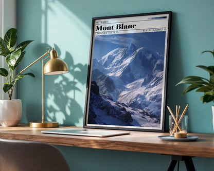 Mont Blanc Print - French Alps Mountain Art