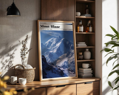 Mont Blanc Print - French Alps Mountain Art
