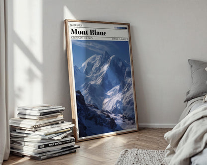 Mont Blanc Print - French Alps Mountain Art