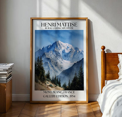 Henri Mattise Mont Blanc Poster - French Alps Wall Art