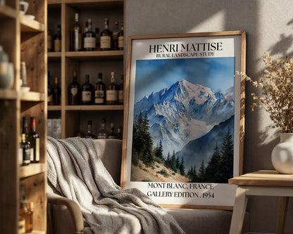 Henri Mattise Mont Blanc Poster - French Alps Wall Art