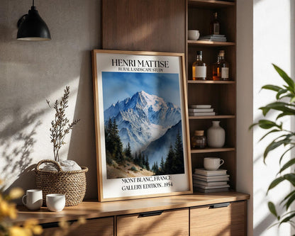 Henri Mattise Mont Blanc Poster - French Alps Wall Art
