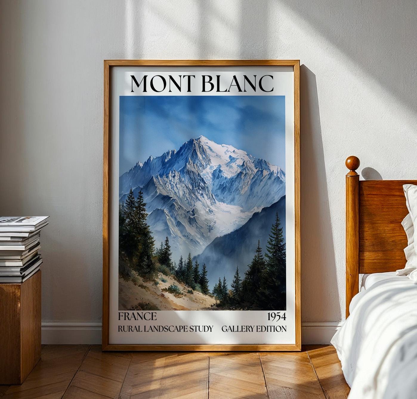 Mont Blanc Henri Mattise Poster - French Alps Travel Wall Art Print