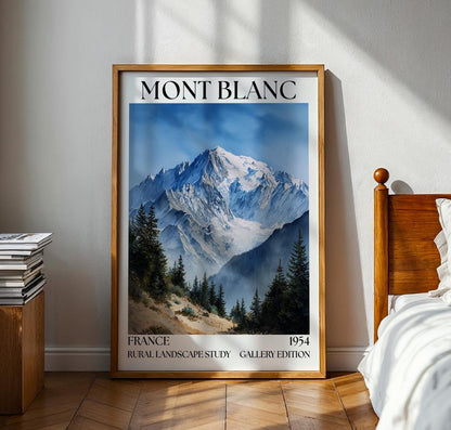 Mont Blanc Henri Mattise Poster - French Alps Travel Wall Art Print