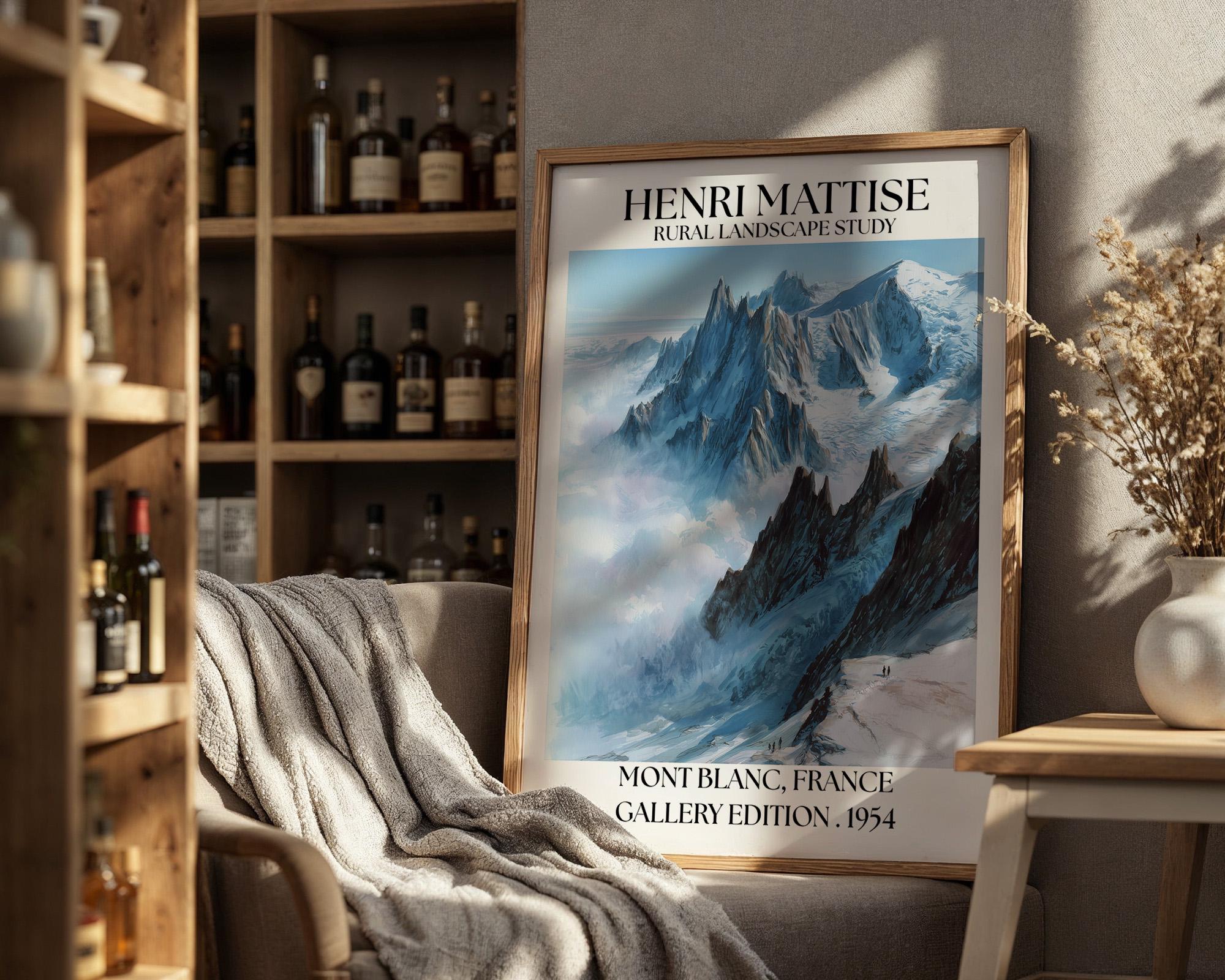 Henri Mattise Mont Blanc Poster - French Alps Print - France Wall Art