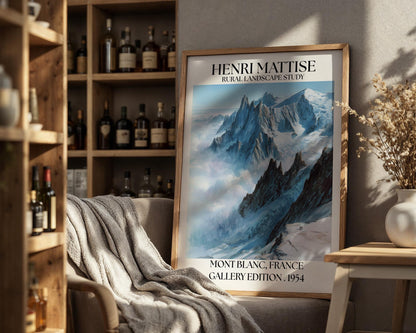 Henri Mattise Mont Blanc Poster - French Alps Print - France Wall Art