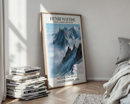 Henri Mattise Mont Blanc Poster - French Alps Print - France Wall Art