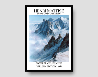 Henri Mattise Mont Blanc Poster - French Alps Print - France Wall Art