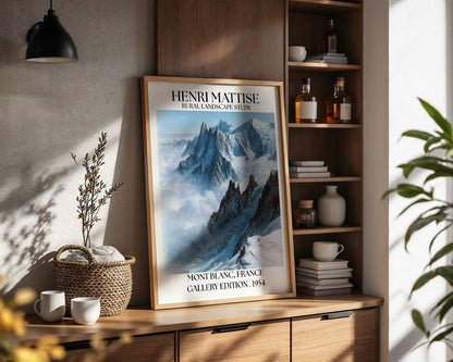 Henri Mattise Mont Blanc Poster - French Alps Print - France Wall Art