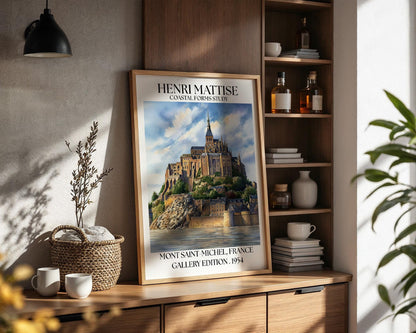Henri Mattise Mont Saint-Michel Poster - French Travel Wall Art Print