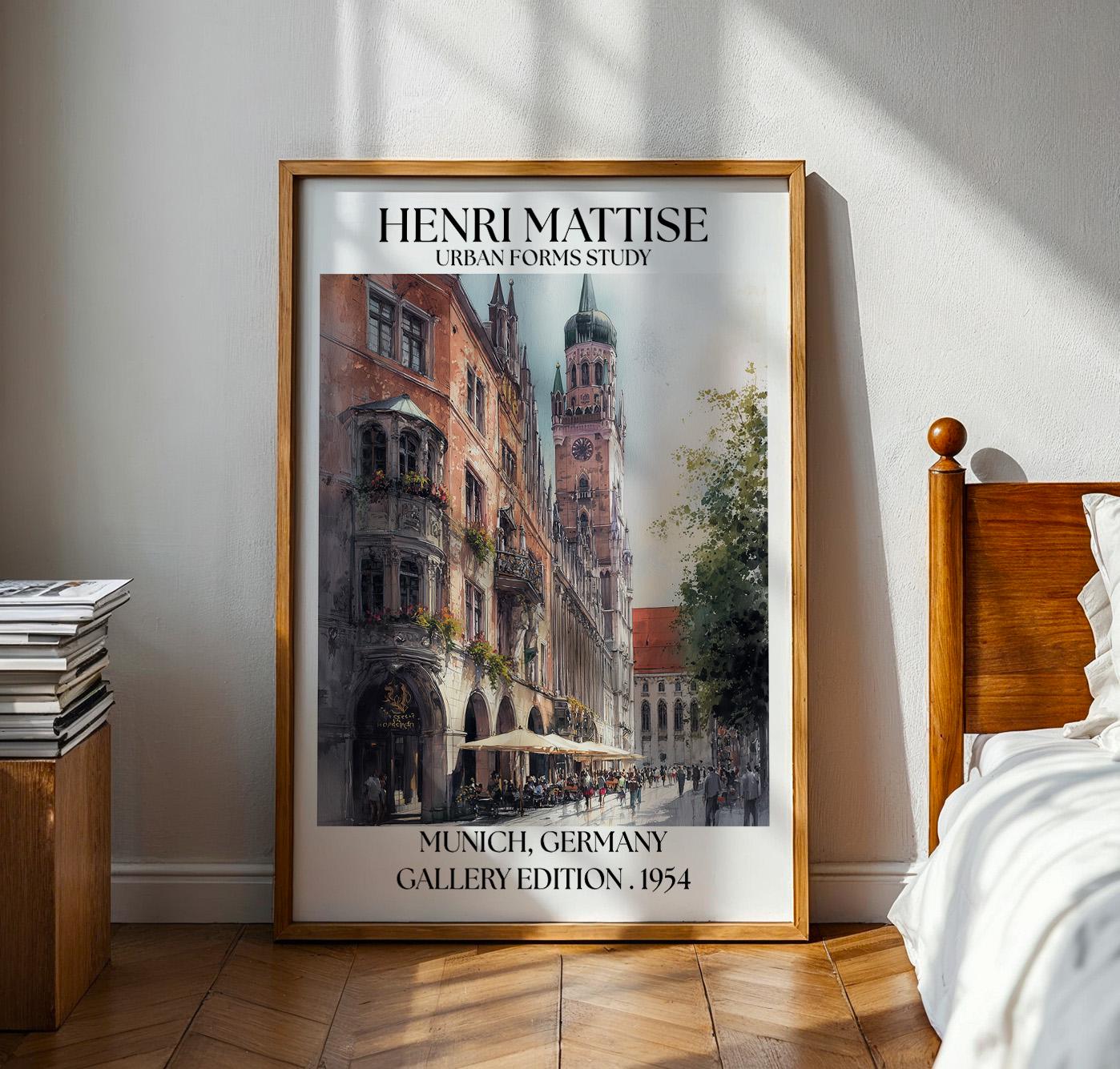 Henri Mattise Munich Poster – Bavarian Travel Wall Art Print