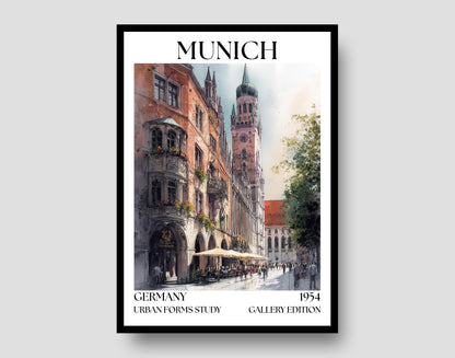 Munich Henri Mattise Poster – German Watercolour Wall Art Print