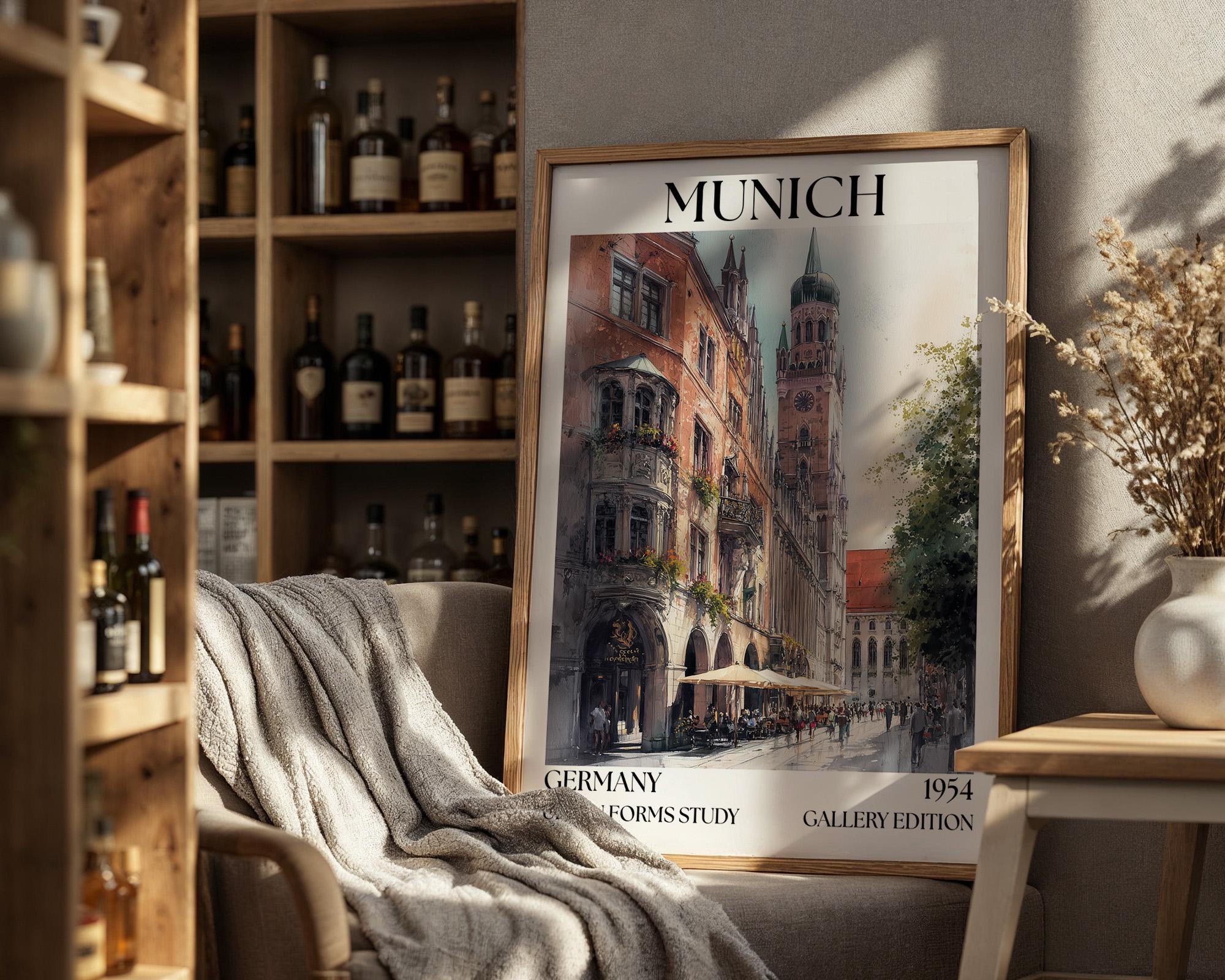 Munich Henri Mattise Poster – German Watercolour Wall Art Print