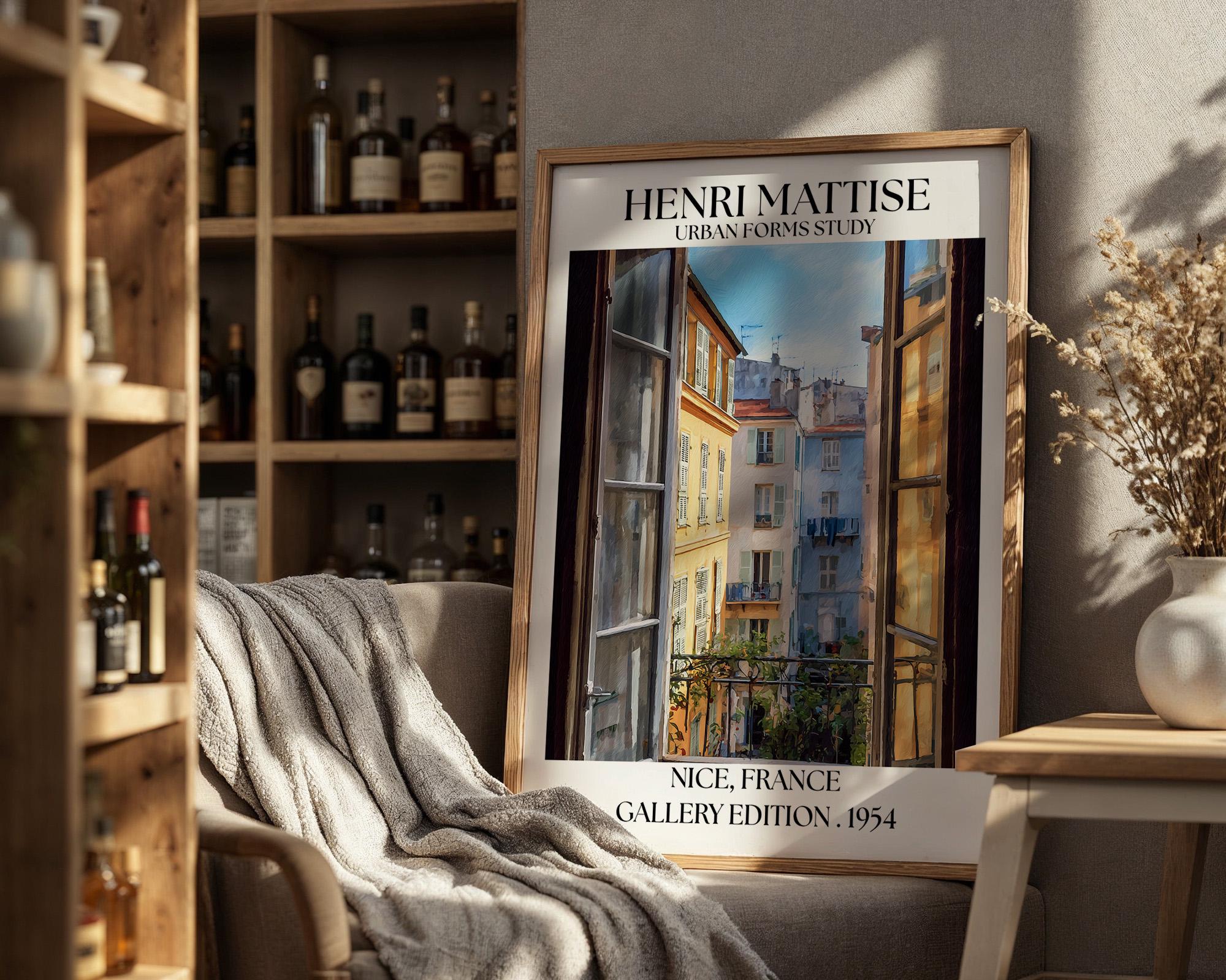 Henri Mattise Nice Travel Poster - Nice, French Riviera Wall Art Print