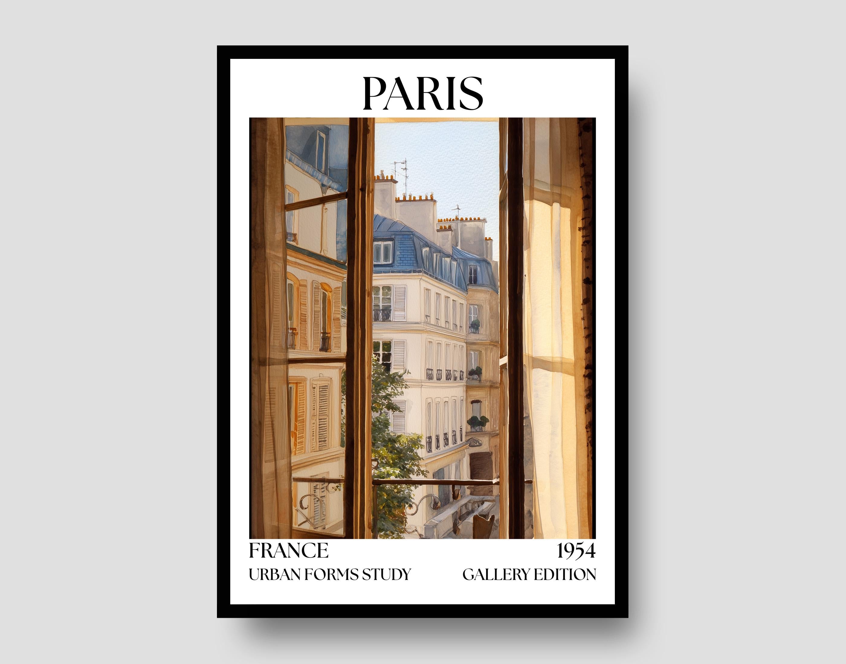 Paris Henri Mattise Open Window Poster - France Watercolour Art