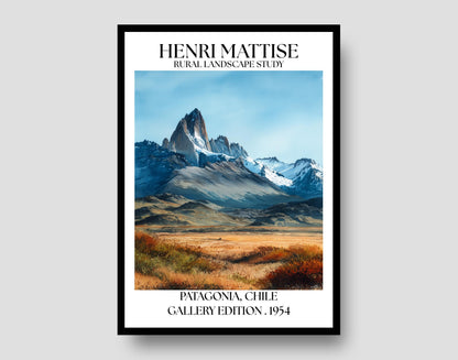 Henri Mattise Patagonia Poster - Patagonia Travel Wall Art Print