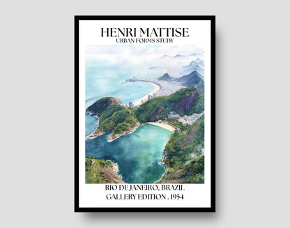 Henri Mattise Rio de Janeiro Poster – Brazil Travel Wall Art Print