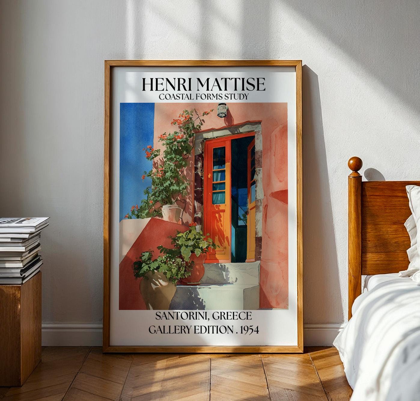 Santorini Henri Mattise Poster - Santorini Travel Wall Art