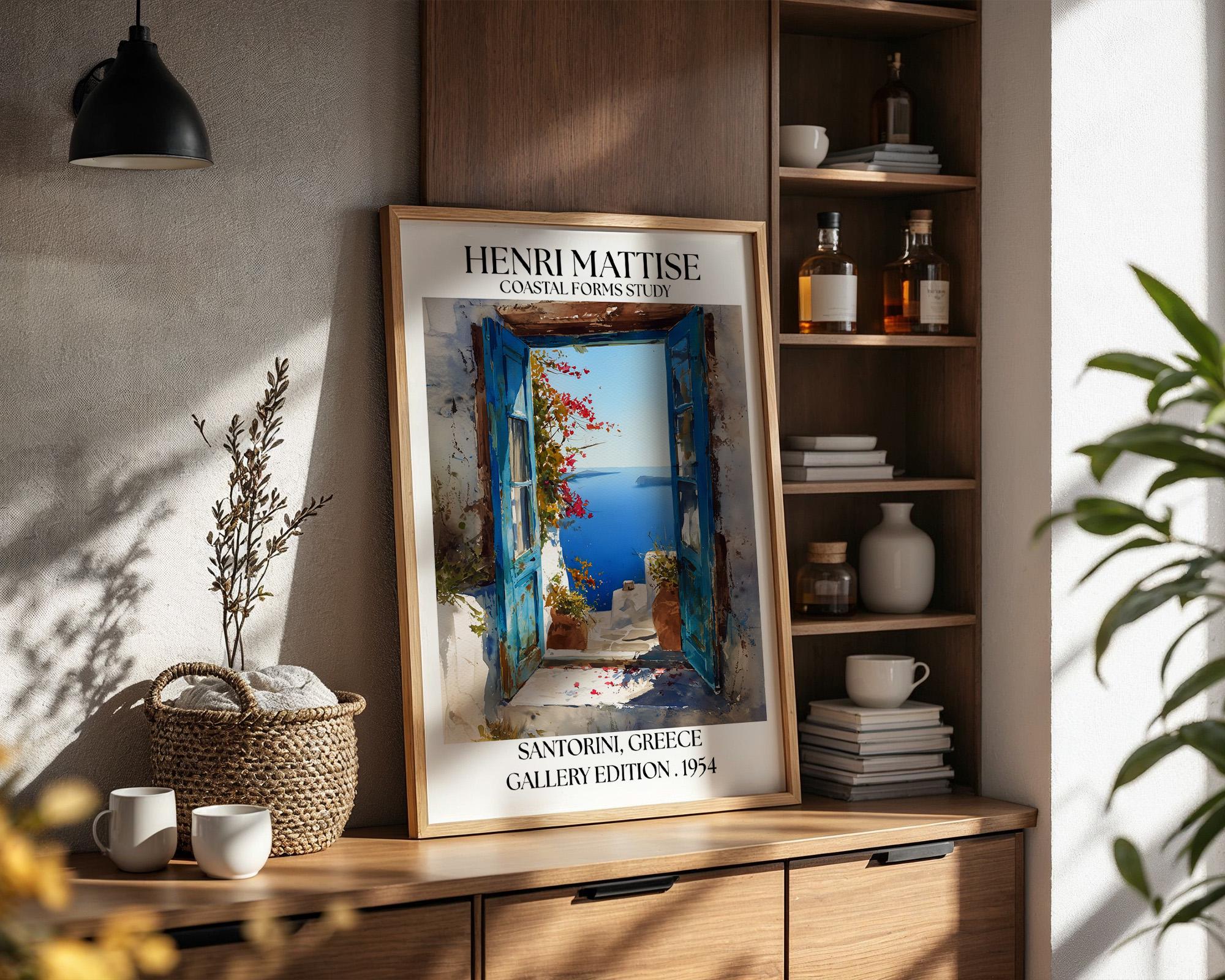 Henri Mattise Santorini Poster - Santorini Wall Art Print