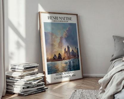 Henri Mattise Sydney Australia Travel Poster – Opera House Wall Art Print