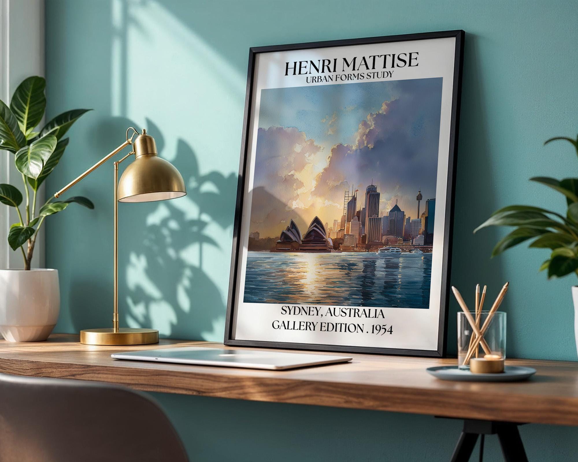 Henri Mattise Sydney Australia Travel Poster – Opera House Wall Art Print