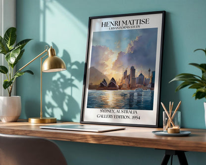 Henri Mattise Sydney Australia Travel Poster – Opera House Wall Art Print