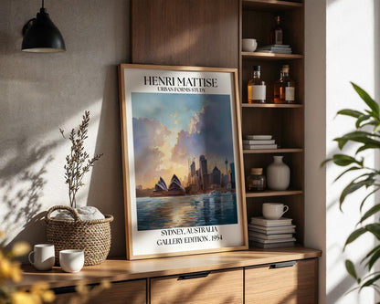 Henri Mattise Sydney Australia Travel Poster – Opera House Wall Art Print