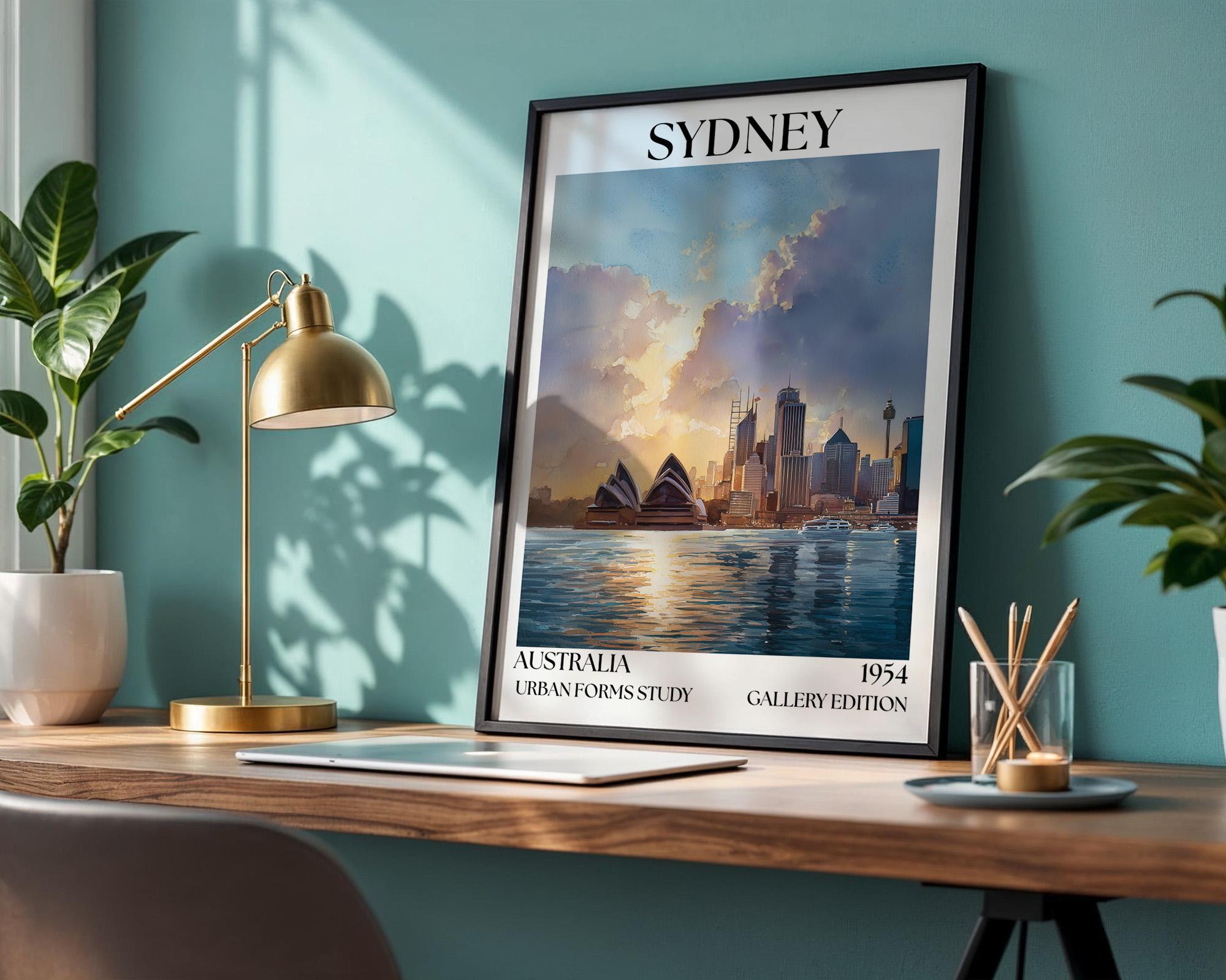 Sydney Australia Travel Poster – Henri Mattise Opera House Wall Art
