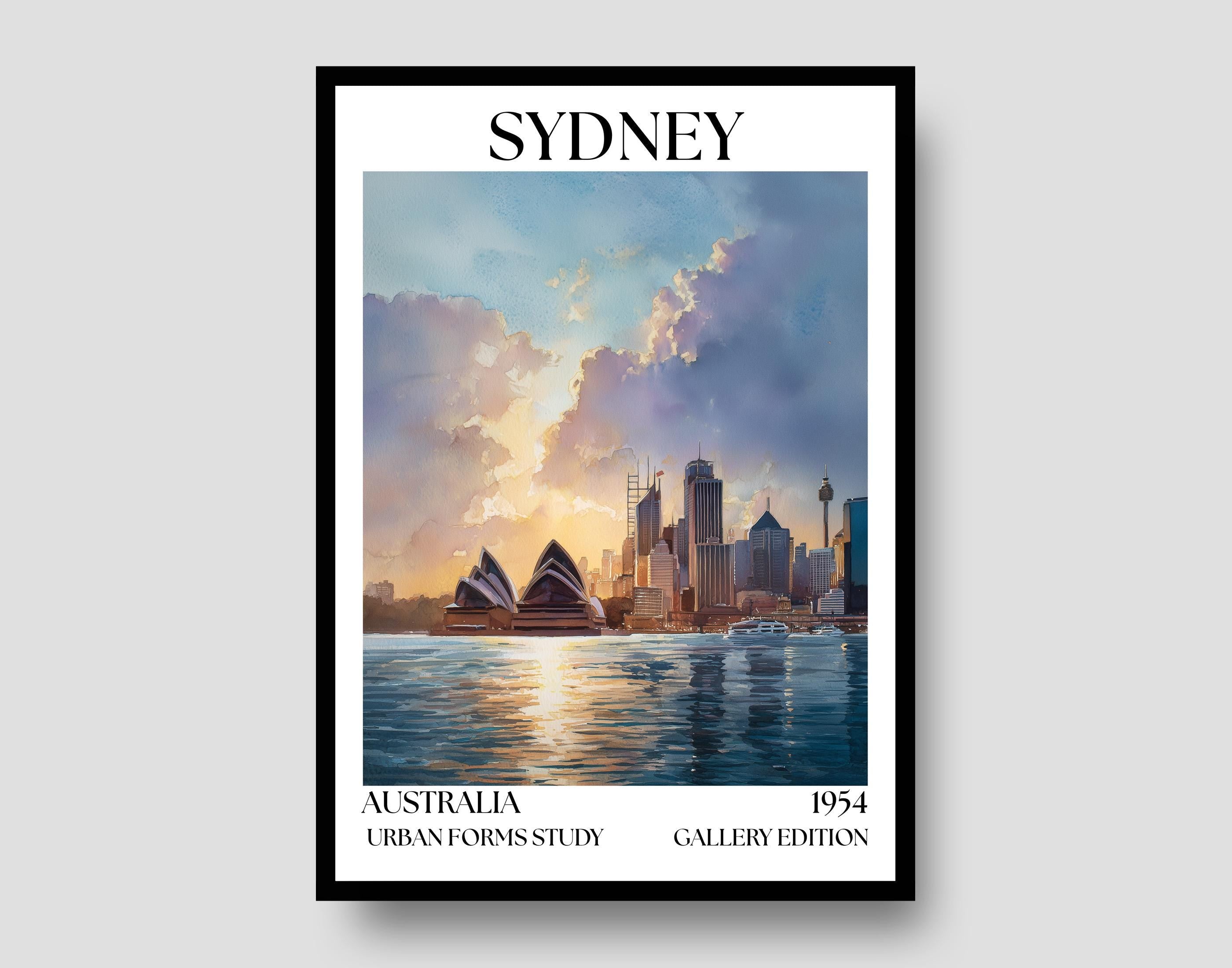 Sydney Australia Travel Poster – Henri Mattise Opera House Wall Art