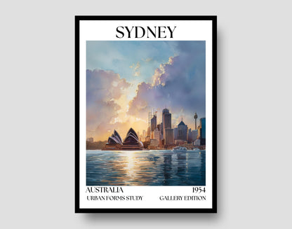 Sydney Australia Travel Poster – Henri Mattise Opera House Wall Art
