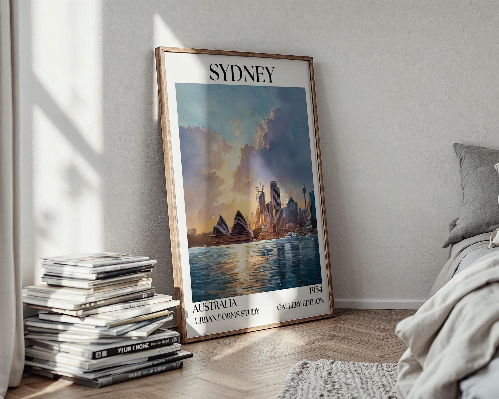 Sydney Australia Travel Poster – Henri Mattise Opera House Wall Art