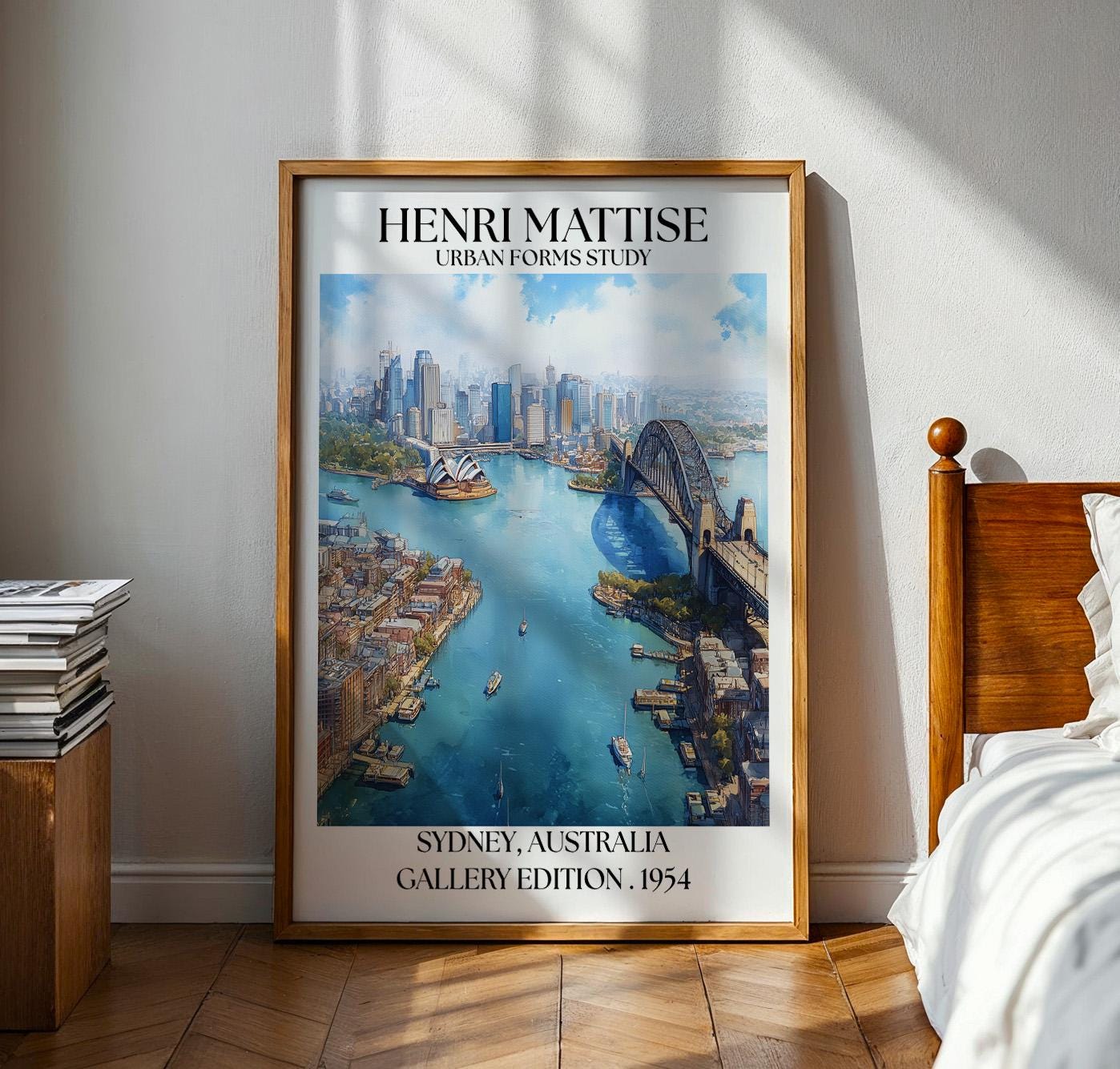 Henri Mattise Sydney Poster - Sydney Opera House, Harbour Bridge Wall Art