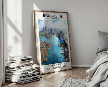 Henri Mattise Sydney Poster - Sydney Opera House, Harbour Bridge Wall Art