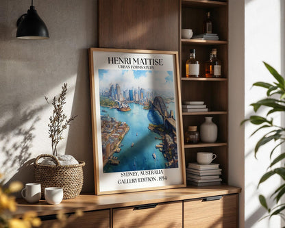 Henri Mattise Sydney Poster - Sydney Opera House, Harbour Bridge Wall Art
