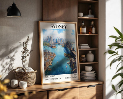 Sydney Henri Mattise Poster - Sydney Opera House, Harbour Bridge Print