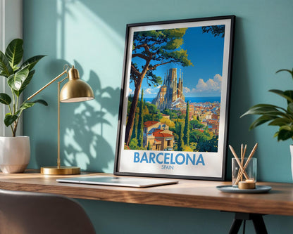 Barcelona Poster – Sagrada Familia Wall Art - Spanish Print