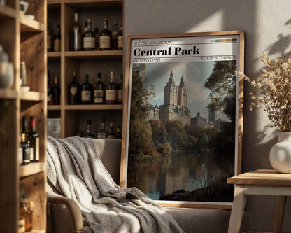 Central Park, New York City Poster – NYC Travel Wall Art Print