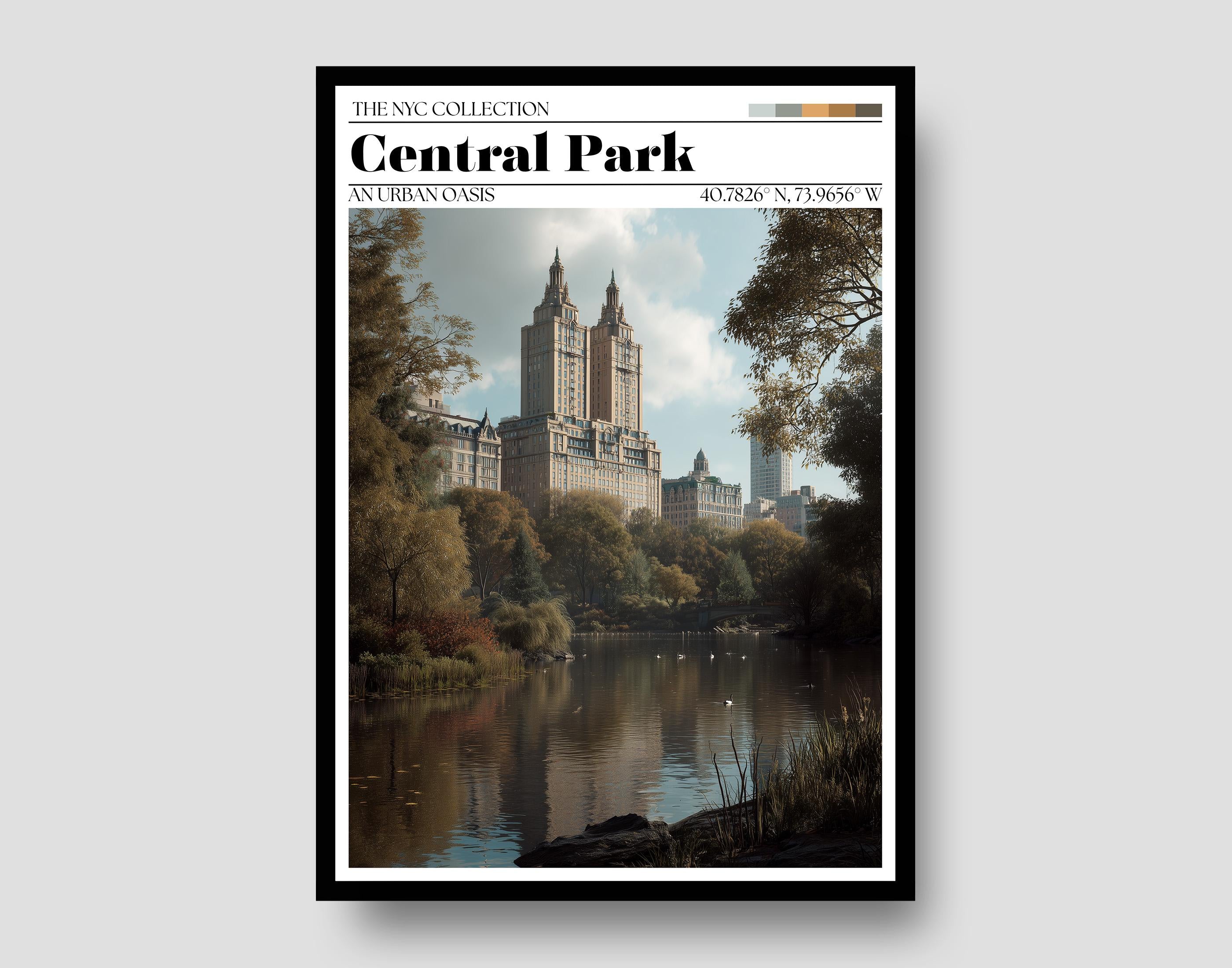 Central Park, New York City Poster – NYC Travel Wall Art Print