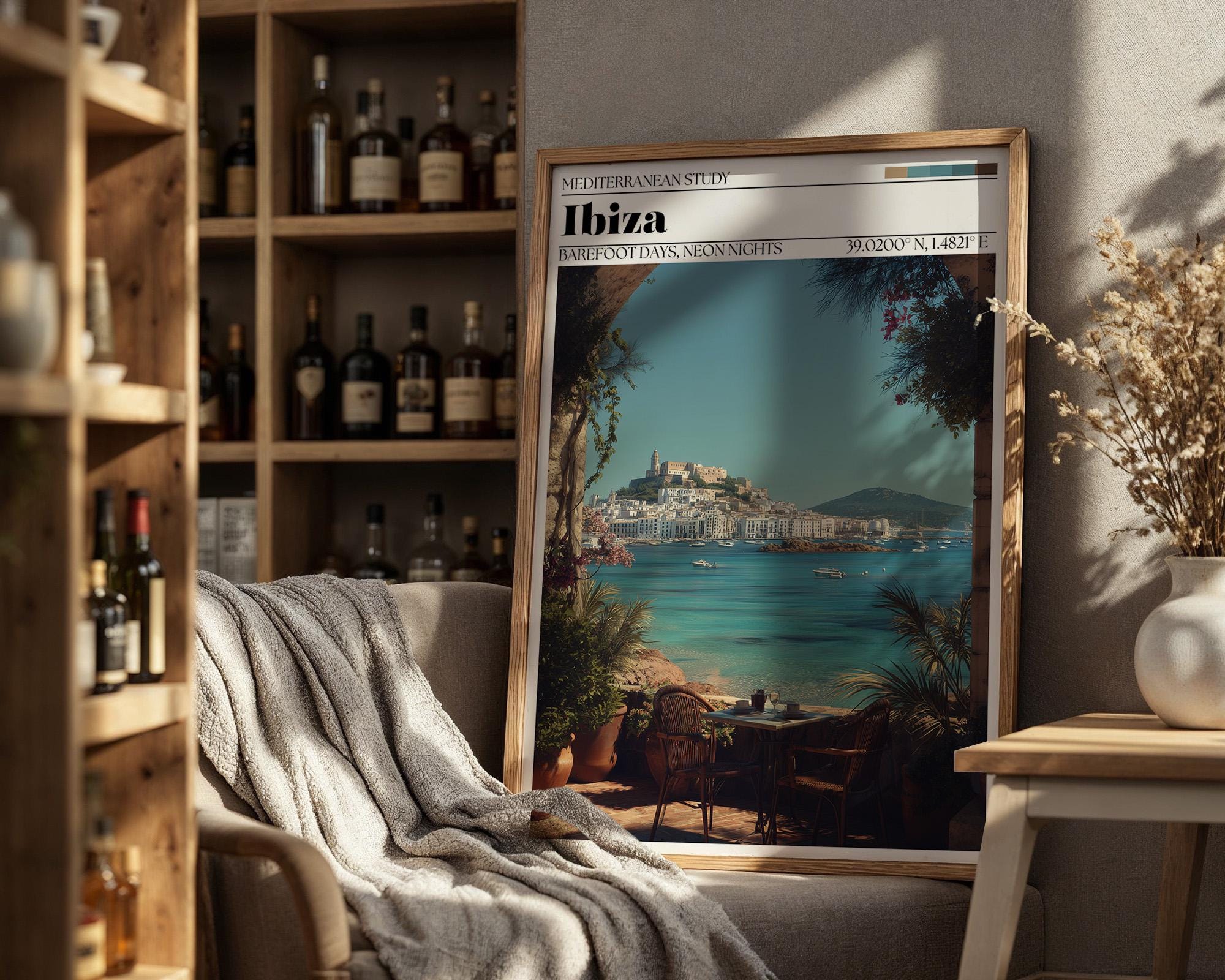 Ibiza Travel Poster – Balearic Islands, Spain Art Print